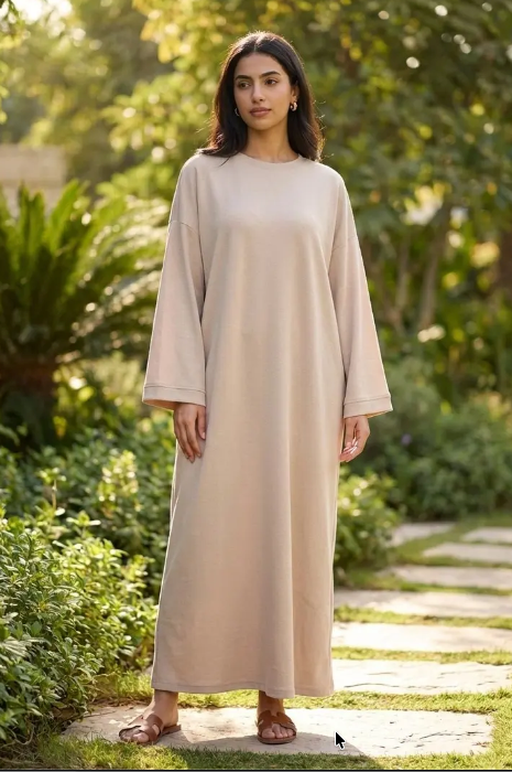 Minimal Long Dress – Loose Fit