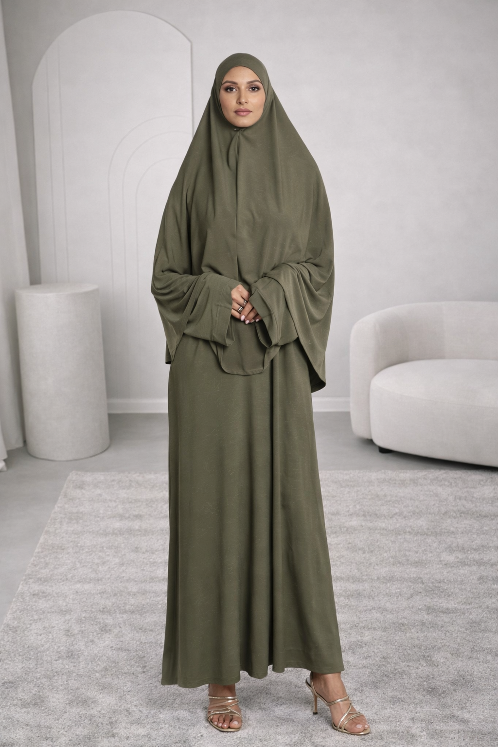 Safa Fluid Abaya – Olive