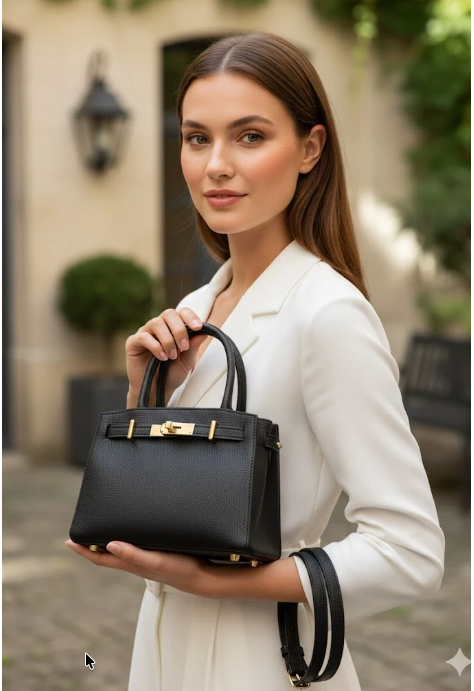 Elegant leather handbag